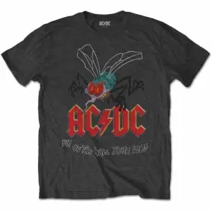 ac/dc fly on the wall tour 1985 grå t-skjorte til herre ACDCTS41MC