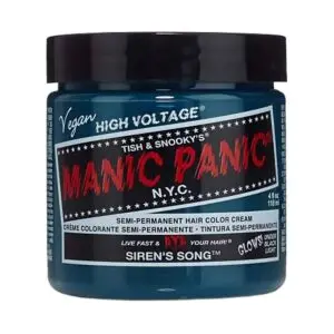 manic panic classic high voltage blågrønn uv hårfarge 118ml siren's song pot 6008