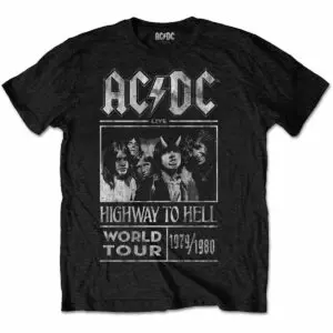 AC/DC Highway To Hell World Tour 1979/1980 t-skjorte til herre