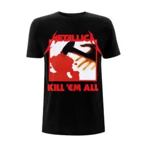 metallica kill 'em all tracks svart t-skjorte til herre METTS02MB