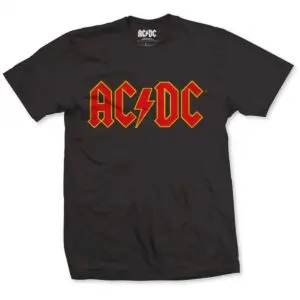 AC/DC t-skjorte til barn svart med rød logo ACDCTSP02BB