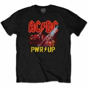 AC/DC t-skjorte med neon live pwr-up trykk ACDCTS85MB