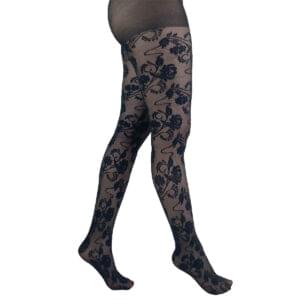 Pamela Mann Fleur Lace svarte nettingstrømper FleurLaceTightsBLK