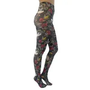 Pamela Mann Skull and Snake nylonstrømper dame SkullAndSnakePrintedTights