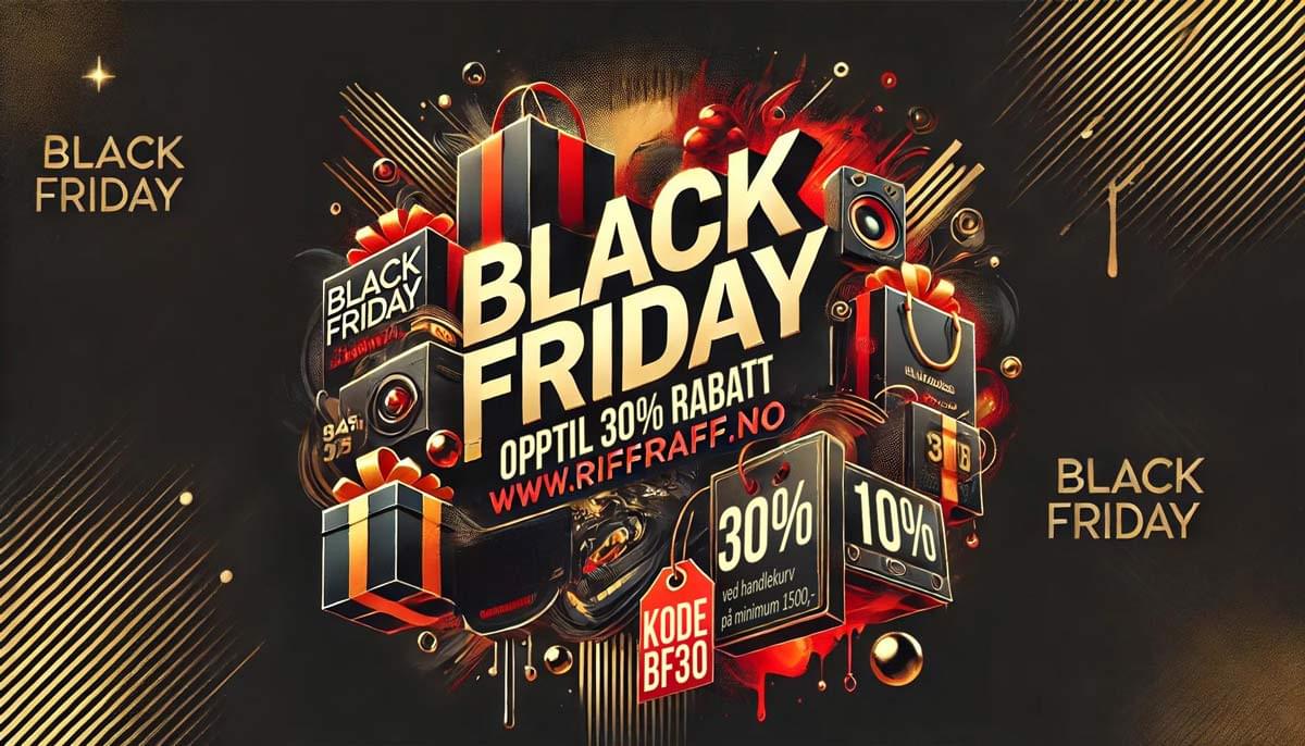 black friday 2024 riffraff.no banner nettside 1200x686