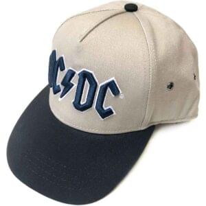 AC/DC baseball caps svart og sand med navy logo ACSCSBCAP06SB