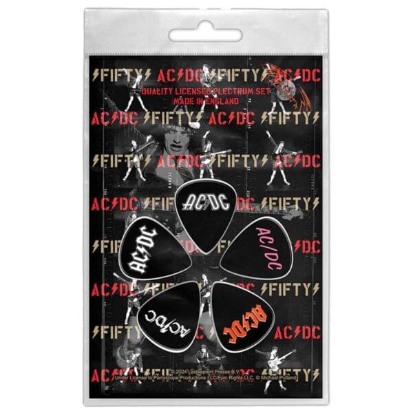 AC/DC Fifty gitar plekter sett 5 pakk PP067